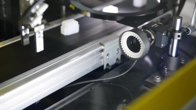 Multi sensor vision CMM machines for inspection high precision automotive connector during working in industrial