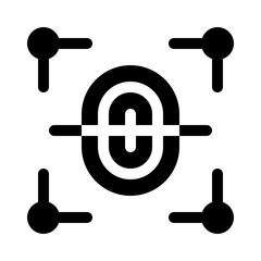 biometric glyph icon