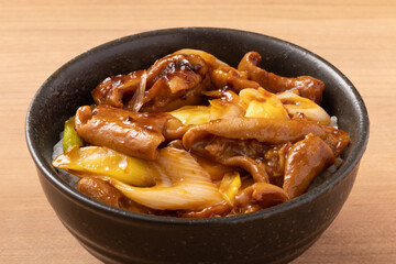 ねぎホルモン丼（こてっちゃん）