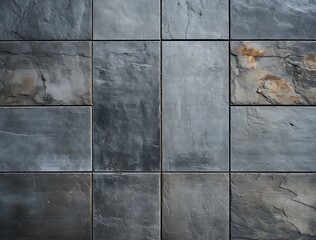 Grey block wall background. Created with Ai