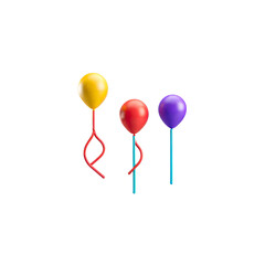colorful balloons isolated on white background