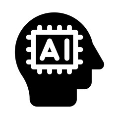 artificial intelligence glyph icon
