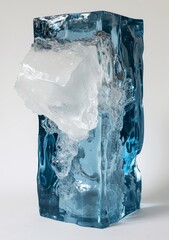 Obraz premium a blue white glassy translucence rock ice