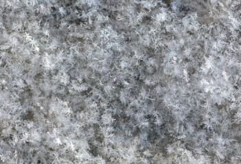 White snowflakes in winter as an abstract background. Texture