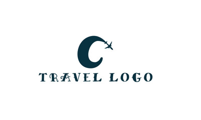 Letter C Travel Logo Template Design Vector, Emblem, Design Concept, Creative Symbol, Icon