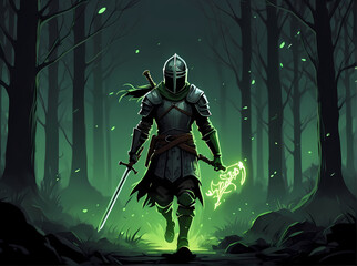 Fototapeta premium a warrior from a game