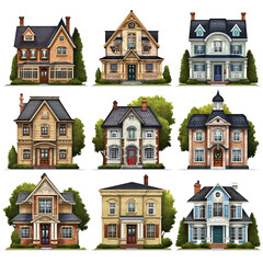 Fototapeta premium illustration of a house on white background