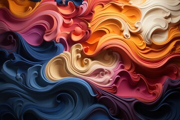  a close up of a multicolored background with a wave of paint on the bottom of the image and the bottom of the image on the bottom of the image.