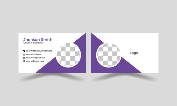 Creative and modern business card template, double sided, clean style