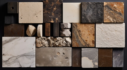 Varied Marble and Stone Tile Sampler