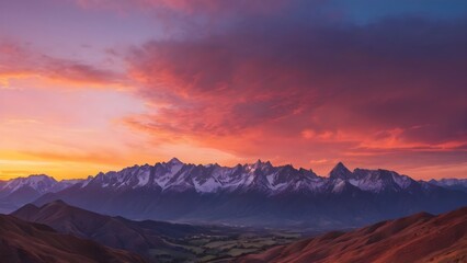 Obraz premium sunset in the mountains