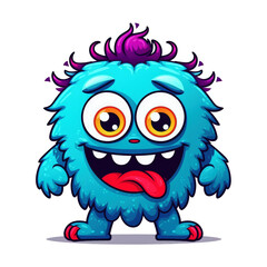 Chibi monster cartoon image. Cute monster game character design image.