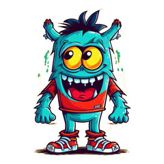 abstract monster cartoon image. abstract alien cartoon image