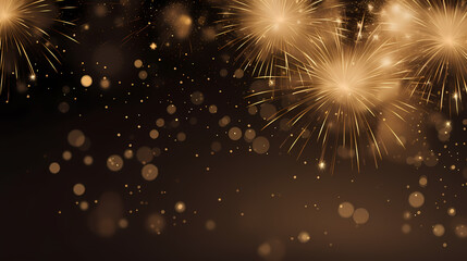 Obraz premium Beautiful fireworks background at night for holiday decoration