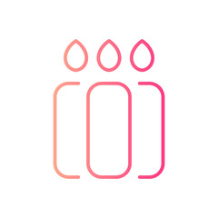candle gradient icon