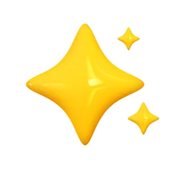 Emoji Three Stars. Emotion 3d cartoon icon. Yellow emoticon. Vector illustration © lauritta
