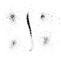 Vector paint spray textures splattered ink