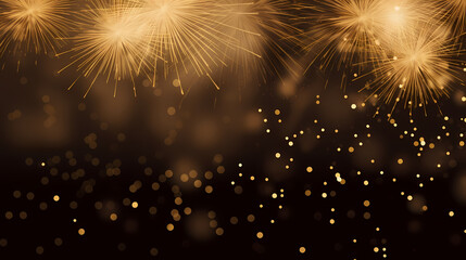 Beautiful creative holiday background with fireworks and sparkles