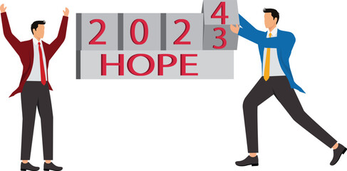 Hope for a peaceful year, 2024, Businessman