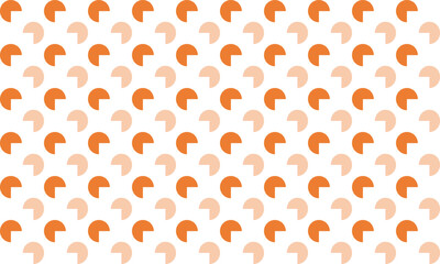 orange and white geometric ornament, seamless pattern with beige and orange circle block and diamond shape, horizontal strip row design as fabric print or t-shirt print, wallpaper