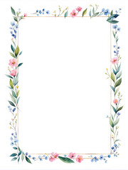 Fototapeta premium birthday-frame-in-minimalist-watercolor-style-notes-encapsulating-the-sentiment-gregory