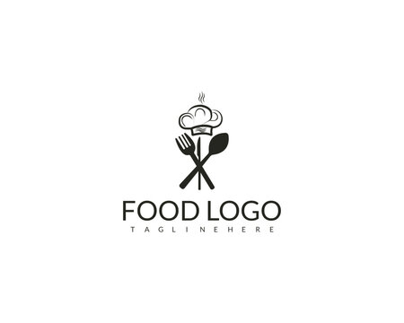 Food talk logo, vector Logo template  design