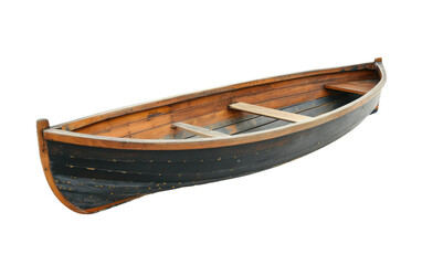 Sleek Rowing Boat in Blank Space on a transparent background