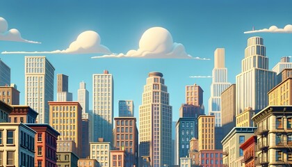 Obraz premium Vertigo Views: The Towering City Generative AI.