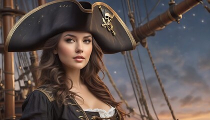 Beautiful maiden pirate
