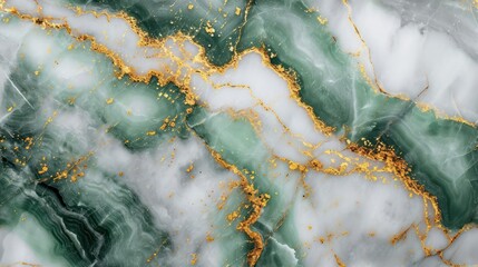 seamless white gold and emerald marble pattern for a luxurious background