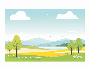 Obraz premium sunny weather on spring season for greeting cards, posters, or social media