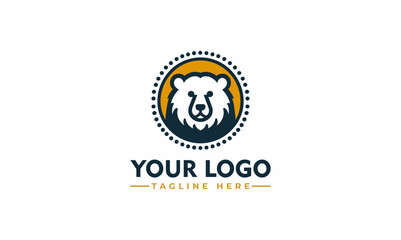 Simple Bear vector logo design Vintage Bears logo vector for Bear Lover 
