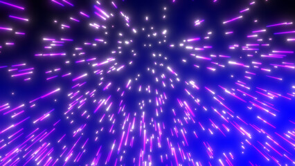 Abstract purple light burst with zoom effect, creating a dynamic motion background or wallpaper.