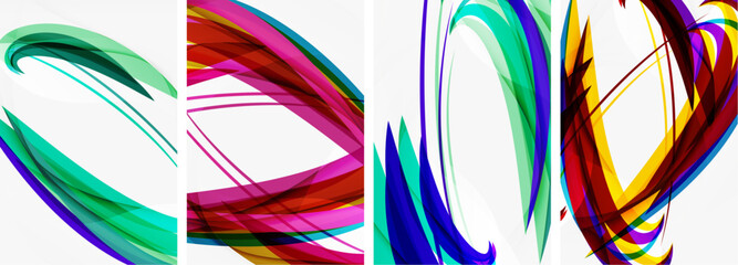 Abstract colorful wave posters for wallpaper, business card, cover, poster, banner, brochure, header, website