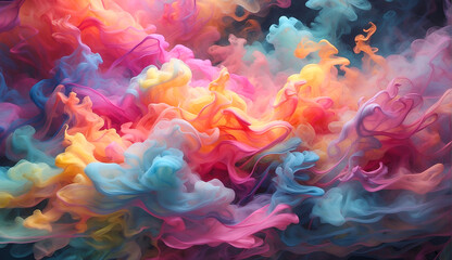 Abstract wave of colourful smoke, Abstract premium background.