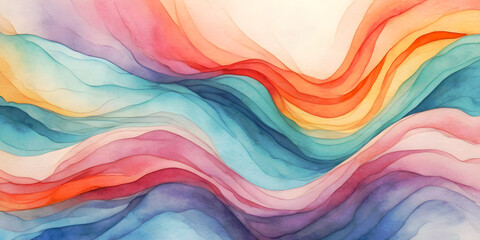 Obraz premium Vibrant Spectrum of Geometric Shapes in Abstract Watercolor Grunge Pattern with Bright Colors and Seamless Design for Wallpaper and Illustration Art