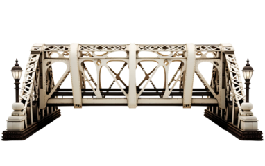 Infrastructure with the Versatility and Strength of Well Constructed Truss Bridges on a White or Clear Surface PNG Transparent Background.