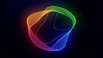 Neon pastel colors gradient 3d wave frame background. Smooth and soft transition. 4k motion footage. - Powered by Adobe