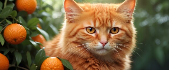 A lovely and adorable orange cat