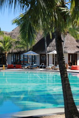 swimming pool in the tropical resort
