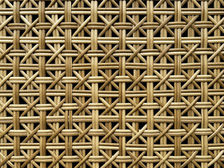 Close up photo of beautiful hand woven synthetic rattan texture in many various colors. Wicker art or rattan weaving art pattern in many shapes. Seamless texture.
