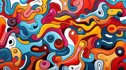 Fototapeta premium Cute graffiti art abstract background poster web page PPT, art background