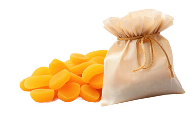 Obraz na płótnie Canvas Unwrapping the Sunlit Goodness of Wholesome Dried Apricots on a White or Clear Surface PNG Transparent Background.