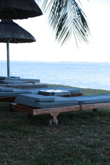 chairs and umbrella on the beach