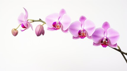 Orchid on white background