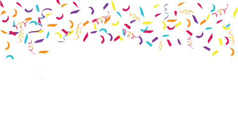 colorful confetti on transparent background. vector illustration