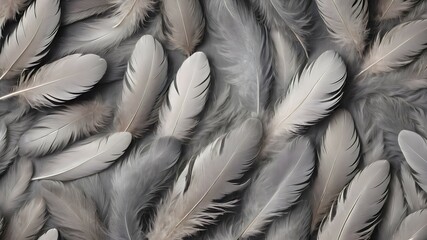 Gray feather texture. Close to feather background	