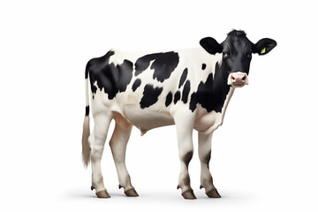 cow and calf isolated on white