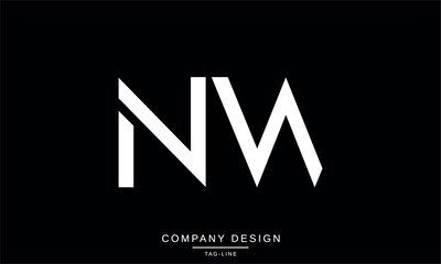 WN, NW, Abstract Letters Logo Monogram