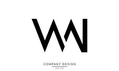 WN, NW, Abstract Letters Logo Monogram